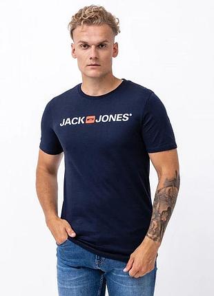 Футболка jjecorp logo tee ss crew neck 3pk mp 12191330-white-pack: 1 navy blazer jackandamp;jones l темно-