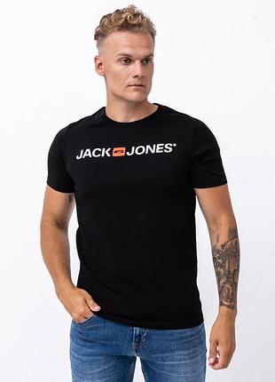 Футболка jjecorp logo tee ss crew neck 3pk mp 12191330-white-pack: 1 black jackandamp;jones l чорний 12191330-white-pack:1blac m