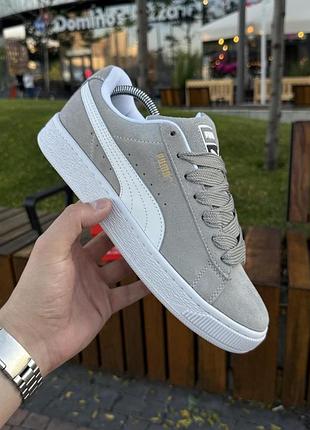 Кроссовки puma suede xl пума суйд xl из замши серые для мужчин повседневные