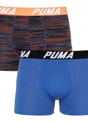 Труси-боксери puma spacedye stripe boxer 2p синій, червоний чол l 501002001-030