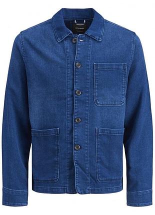 Куртка джинсова jjilucas jjjacket akm 470 noos 12186009 blue denim jackandamp;jones l синій 12186009bluedenim