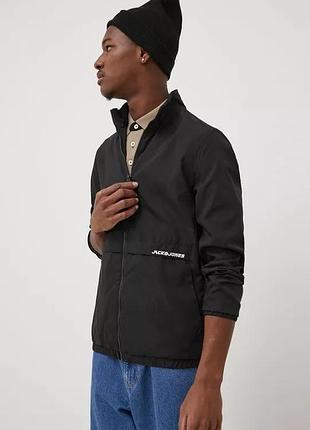 Куртка jjbarton light stand collar jacket 12200638-black jackandamp;jones l чорний 12200638-black