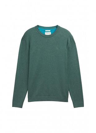 Кофта men's pullover sweater 1039805-30358 tom tailor l зелений 1039805-30358