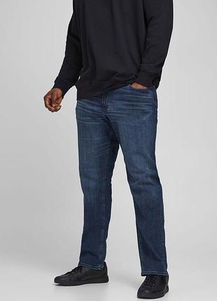 Джинси jjiglenn jjoriginal am 812 noos pls 12188522-blue denim jackandamp;jones plus 40/32 темно-синій 12188522-blue denim