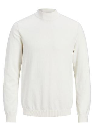 Гольф jjebasic knit mock neck noos 12190170-cloud dancer jackandamp;jones xxl білий 12190170-cloud dancer