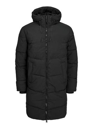 Куртка jorcopenhagen long puffer ln 12215283-black jackandamp;jones l чорний 12215283-black