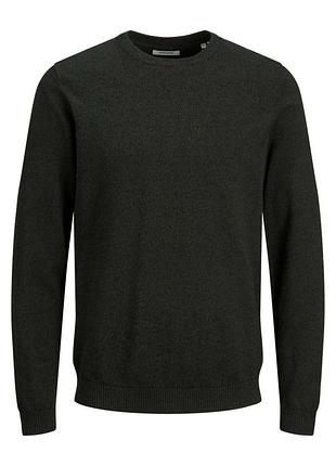 Пуловер jjebasic knit crew neck noos 12137190-forest night jackandamp;jones xxl зеленый 12137190-forest night-det