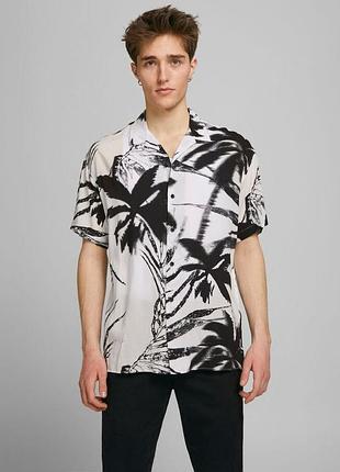 Рубашка пляжная jorcoco resort shirt ss blk 12187990 white jackandamp;jones l белый 12187990white m