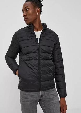 Куртка pktssa george puffer collar 12191699-black jackandamp;jones m чорний 12191699-black