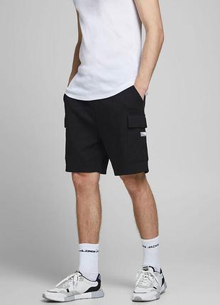 Шорты jjiair cargo sweat shorts nb 12186752 black jackandamp;jones l черный 12186752black xxl