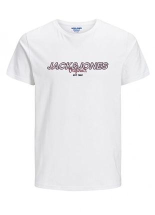Футболка jorbooster tee ss crew neck mar 21 12191907 white jackandamp;jones xxl білий 12191907white