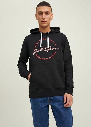 Худи jjstamp sweat hood 12211551-black jackandamp;jones l черный 12211551-black m