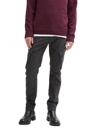 Брюки tapered cargo trousers 1044724-10899 tom tailor l темно-серый 1044724-10899