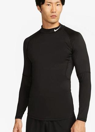 Футболка nike m np df tight ls mock fb7908-010