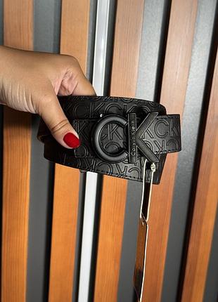 Ремень calvin klein matt black + black