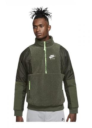 Кофта nike mens sportswear sherpa half zip jacket carbon green dd6446-335 xl