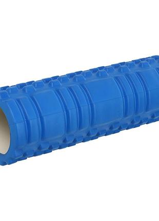 Ролер масажний циліндр (ролик мфр) 30 см grid combi roller fi-3531-bl, колір синій, розмір (європа) — fi-3531-bl