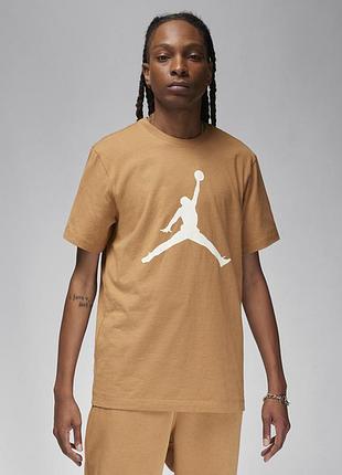 Футболка m j jumpman ss crew cj0921-231 jordan l світло-коричневий cj0921-231