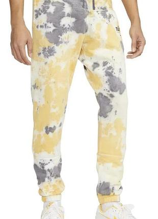 Штани mens nike sportswear club fleece pants yellow multi do6187-540