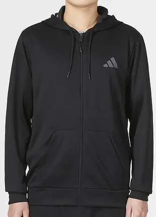 Adidas (m-l) train essentials seasonal full-zip зип кофта худи для тренувань