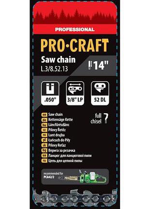 Ланцюг для ланцюгової пили procraft l-3/8-52.13