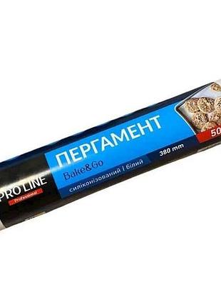 Пергамент для випікання 50м білий 38см силікон тм proline