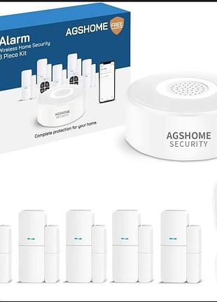 Беспроводная система умной wi-fi сигнализации agshome alarm system (базовый комплект защиты для дома/квартиры