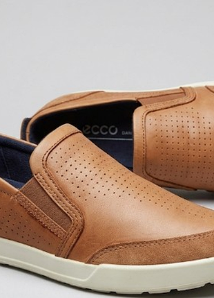 Слипоны ecco (коричневые, кожа/замша) артикул / код бренда: 85868451055,размер: 42 eu, длина стельки 27.5 см, страна производитель индонезия, оригинал