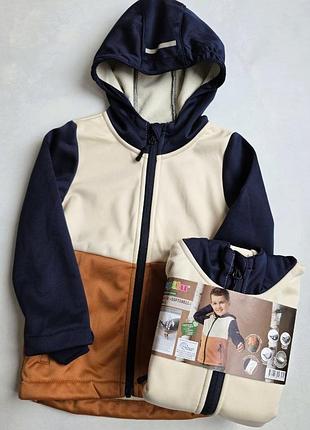 Детская куртка софтшел на флисе lupilu 98-104 см softshell водонепроницаемая для мальчиков
