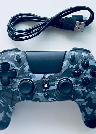 Геймпад gioteck vx4 ps4-33-mu для ps/pc, серый камуфляж, беспроводной, б/у