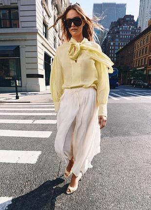 Стильна блуза zara woman collection бавовна 100%