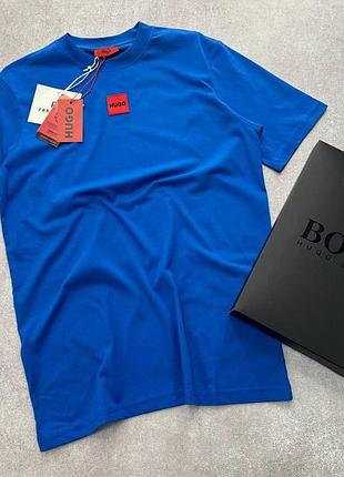 Чоловіча футболка hugo boss синя m l