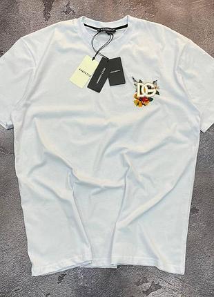 Premium чоловіча футболка dolce&gabbana біла