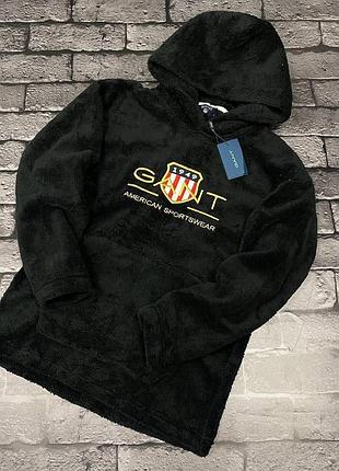 Чоловіче худі на фффлісі gant чорний колір