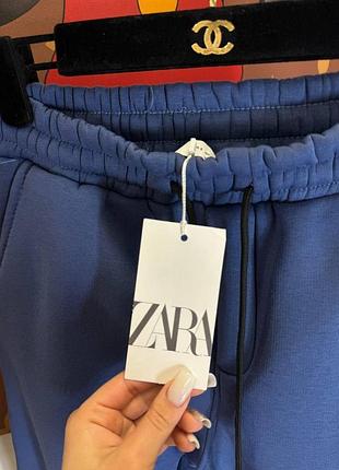 Чоловічі штани zara фліс темно-сині