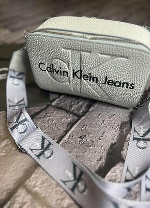 Premium 2025 женская сумка calvin klein белая