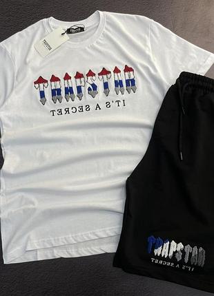 Новинка мужской костюм белый trapstar футболка шорты
