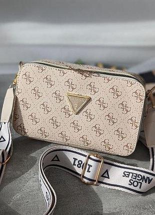 Premium 2025 женская сумка guess бежевая