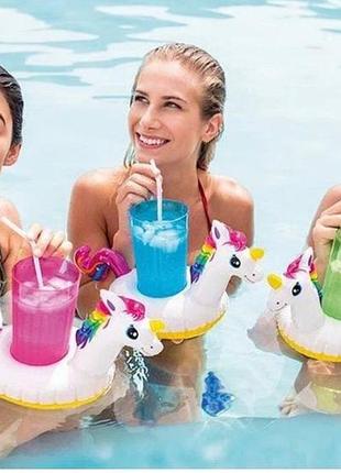 Подстаканник надувной intex «единорог» 41 х 20 см 3 шт
