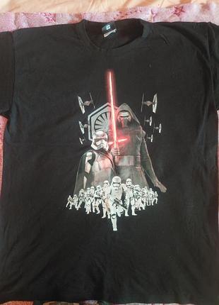 Футболка star wars с изображением кайло рена и штурмовиков с «утугода силы».размер xxl.