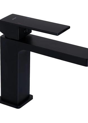 Змішувач для раковини qtap gemini black matt (qtgem270blm45674)