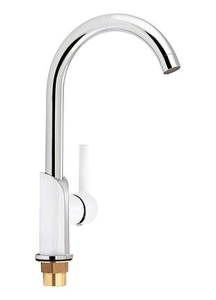 Змішувач для кухні qtap grand chrome/white (qtgrawcr007f)