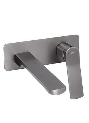 Змішувач для раковини qtap slavonice прихованого монтажу gunmetal black pvd (qtsla273gmb45920)
