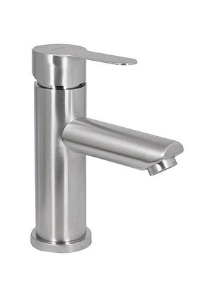 Змішувач для раковини brinex pure 001f низький nickel (bripur001fnkl)