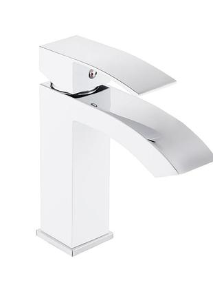 Змішувач для раковини qtap swan cascada chrome/white (qtswa270crw45568)