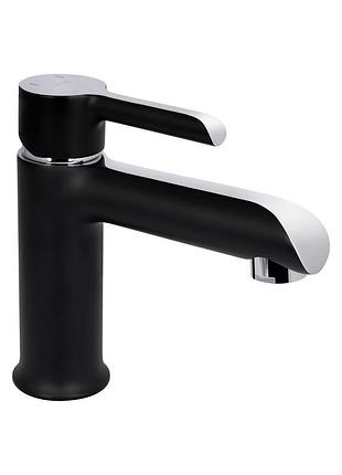 Змішувач для раковини qtap grand chrome/black (qtgrabcr001f)