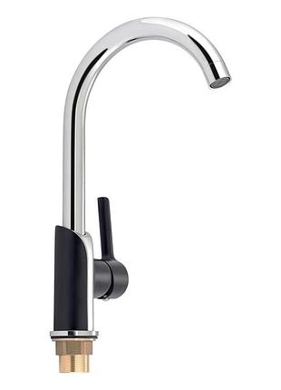 Змішувач для кухні qtap grand chrome/black (qtgrabcr007f)