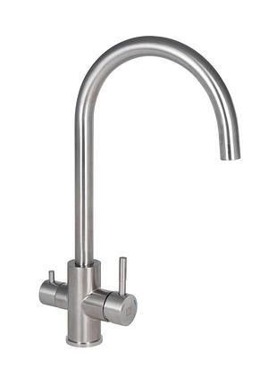 Смеситель для кухни lidz aria 020f (k35) nickel (ldari020fnks43365)