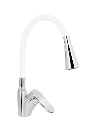 Смеситель для кухни lidz tani 007f3 с гибким изливом (k40) chrome/white (ldtan007f3wcr40423)