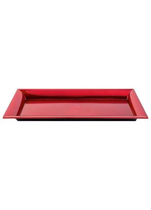 Прямоугольный декоративный поднос 35,5x17x2,5 см красный livarno home